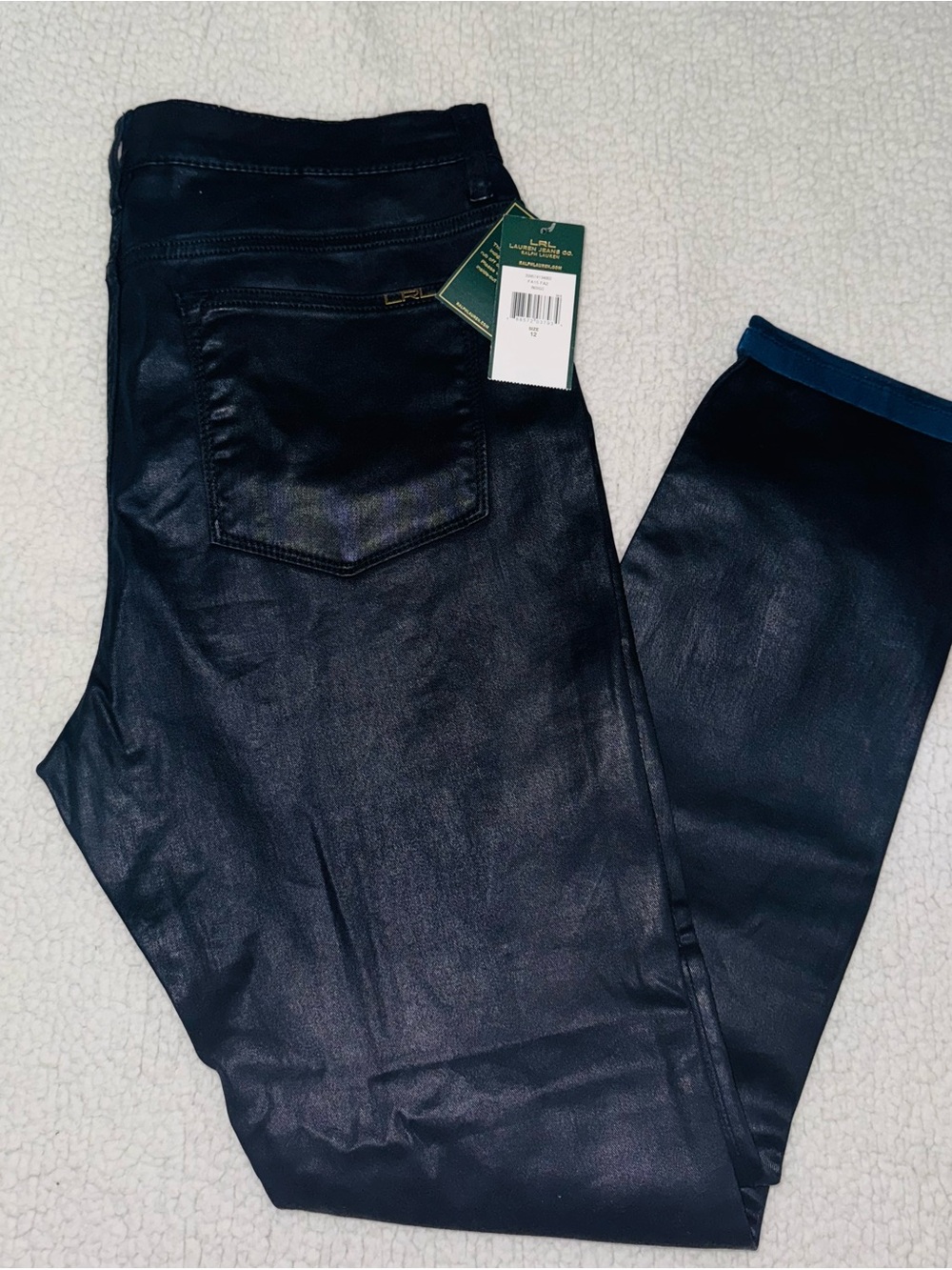 Women’s Ralph Lauren Black Coated Skinny Jeans